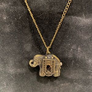 Elephant Watch Pendant Necklace